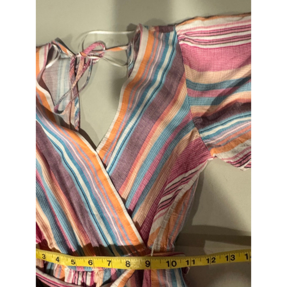 Blue Rain Striped Romper Pink and Blue Size Small - Picture 8 of 11